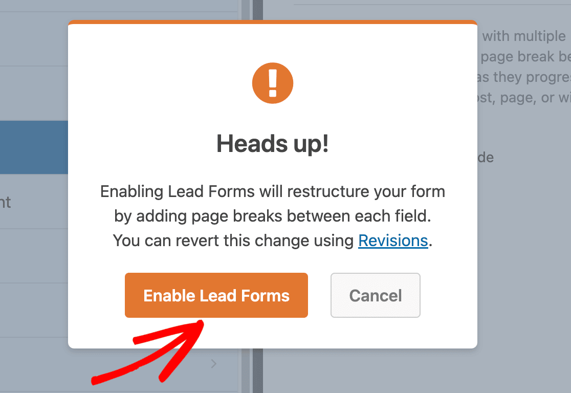 Enable Lead Forms