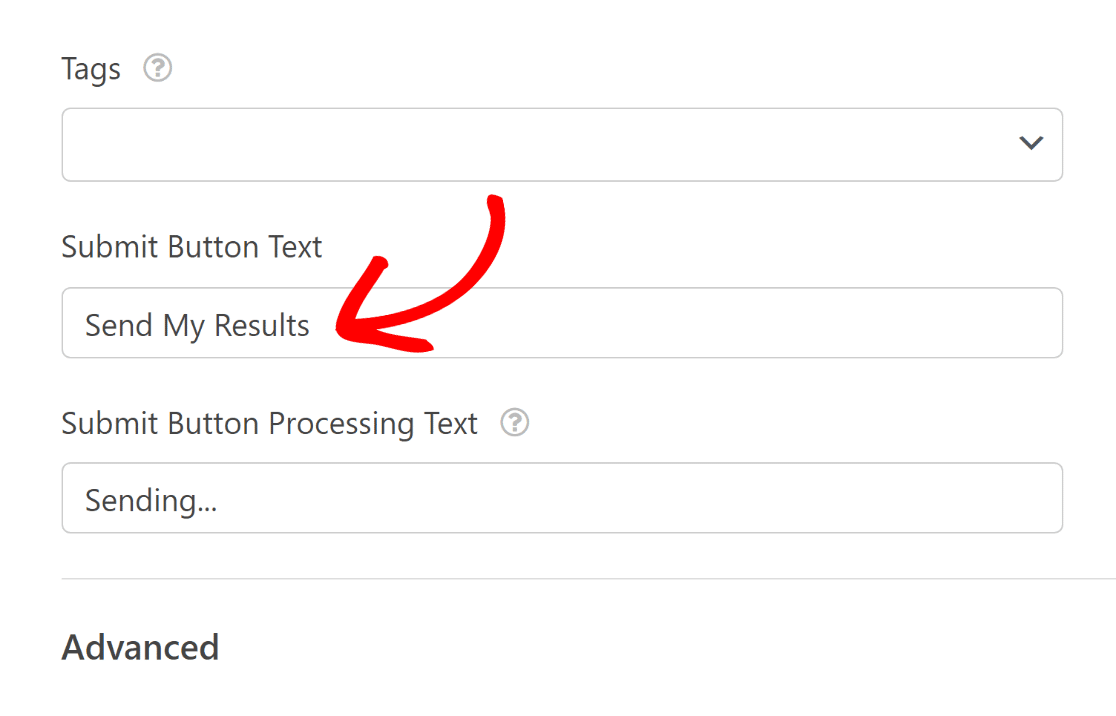 Change Submit Button Text