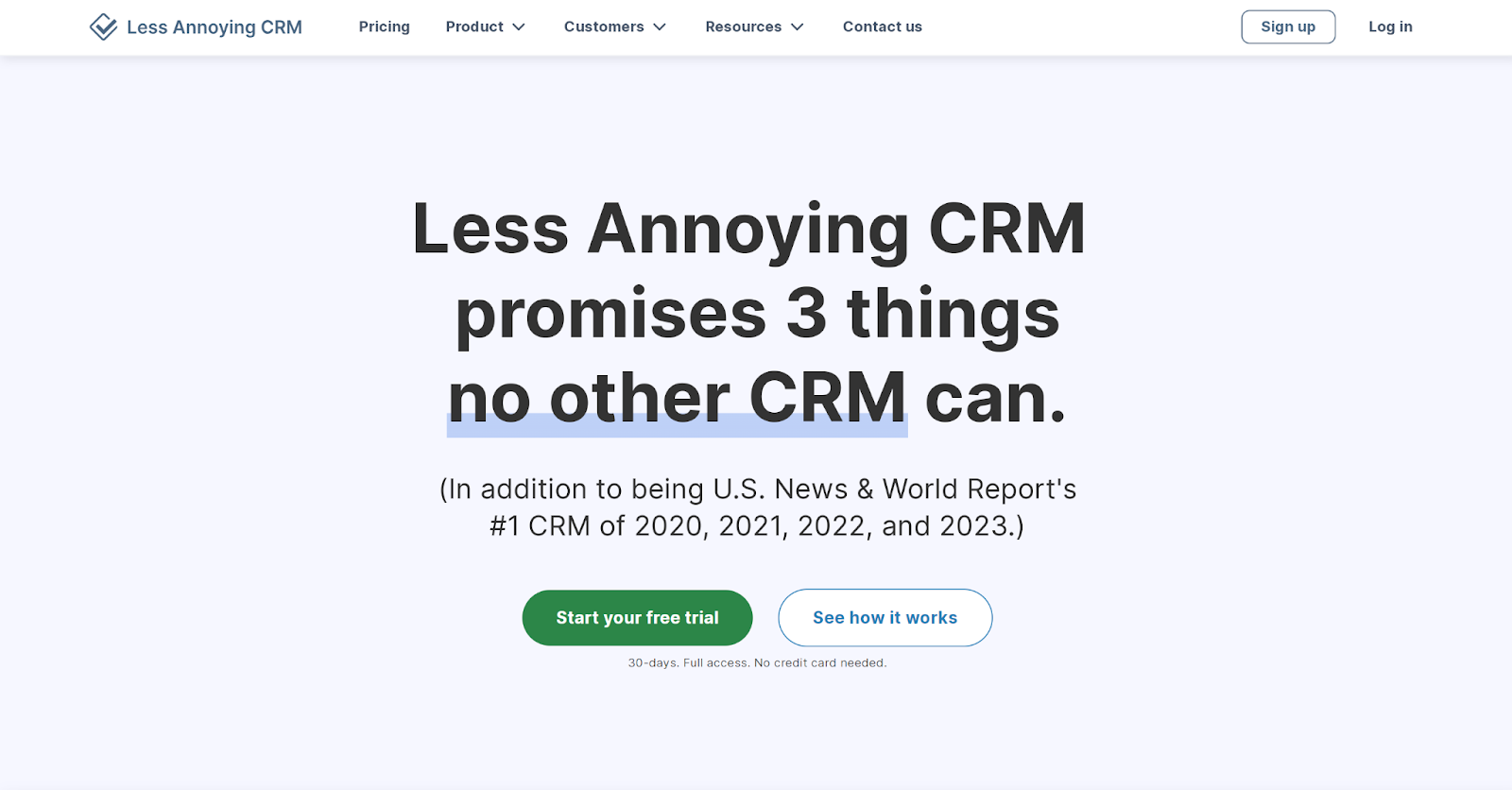 หน้าแรกของ CRM ที่น่ารำคาญน้อยลง