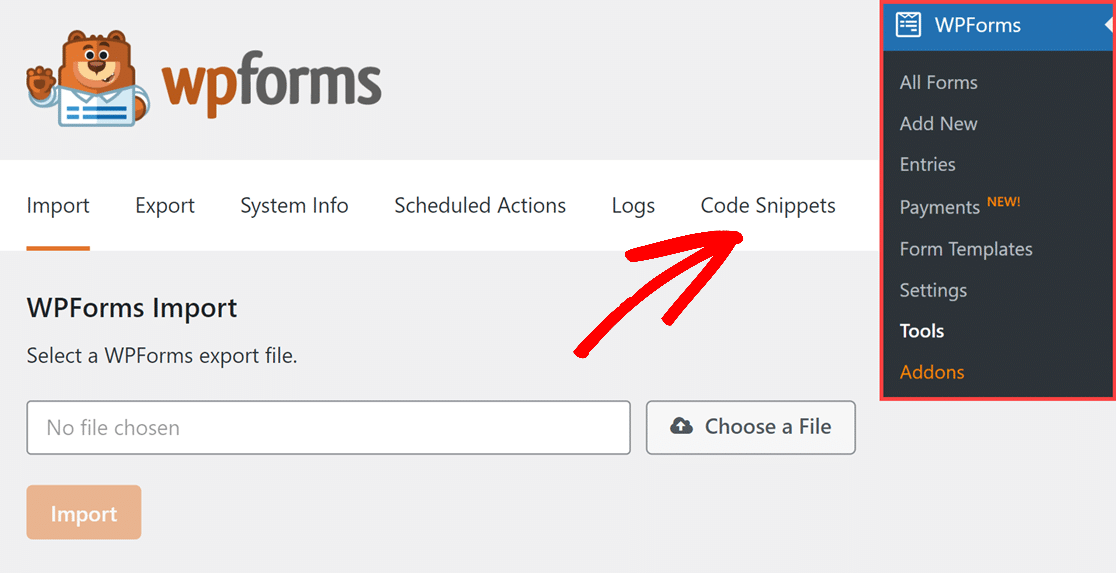 wpforms code snippets