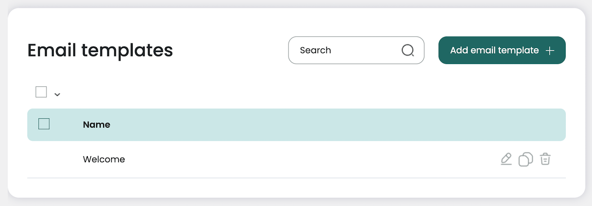 Modelli di email di prenotazione Webba