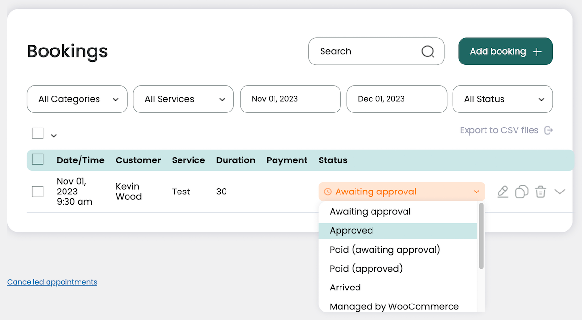 Webba Booking gestisce le prenotazioni