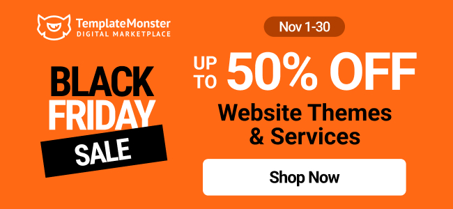 templatemonster offre du vendredi noir
