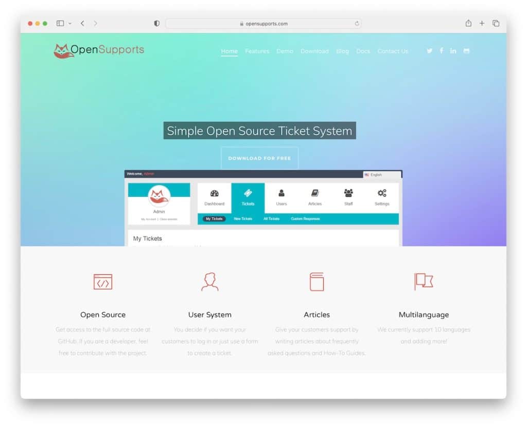 opensupporte le système de billetterie open source