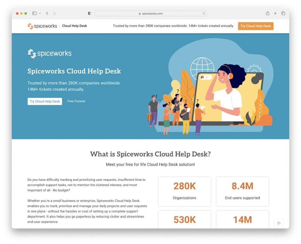 système de billetterie open source spiceworks