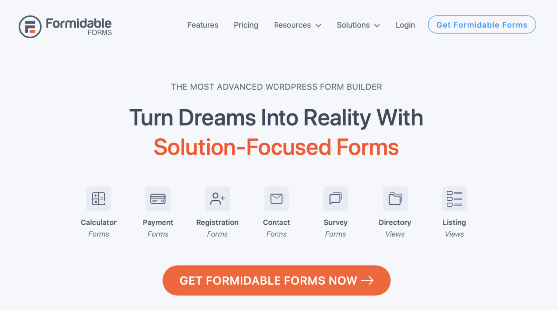 Formidable Forms homepage