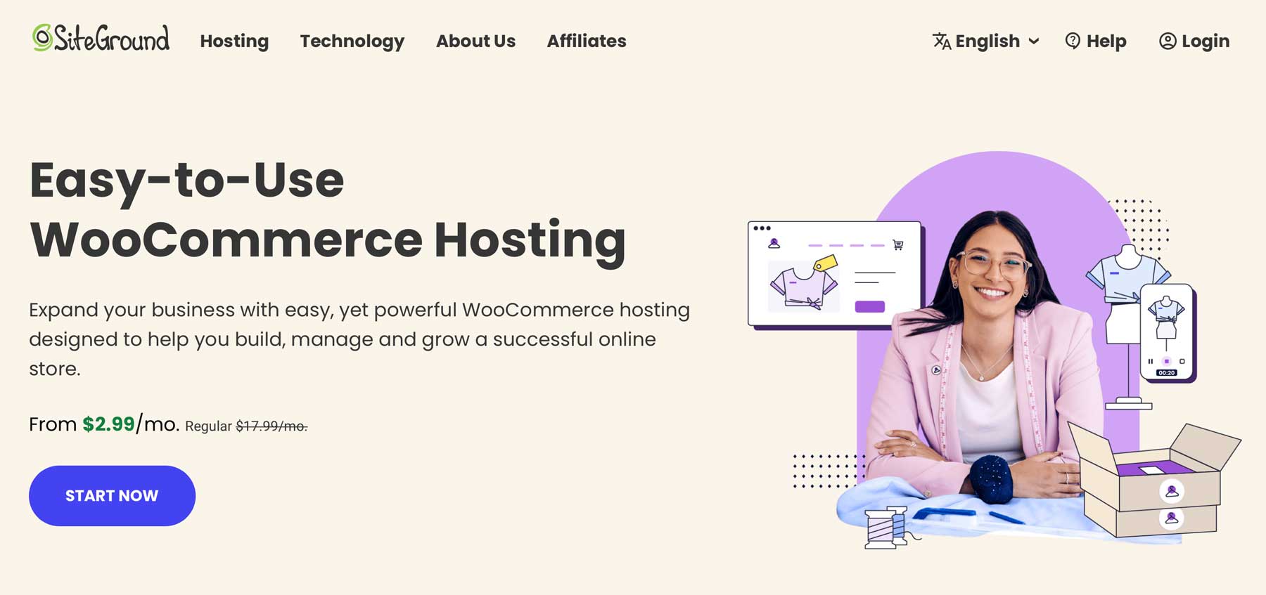SiteGround WooCommerce 最高の e コマース Web サイト ビルダー
