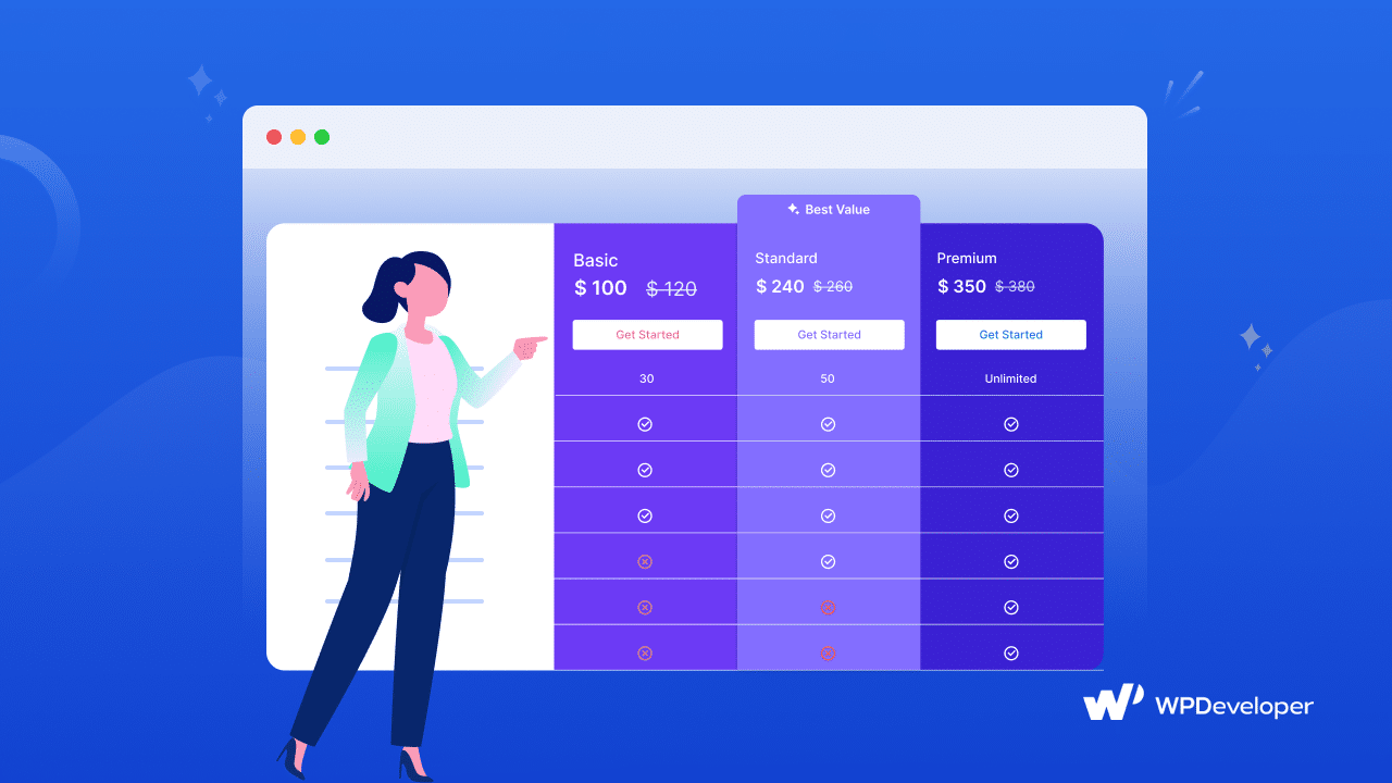 多列定价表 Pricing Table With Multiple Columns