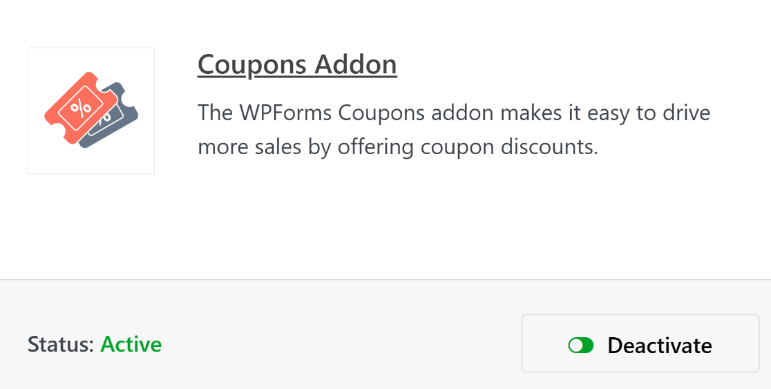 Coupons addon ready