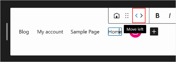 在 WordPress 全站編輯中將選單區塊移至左側 Moving menu blocks to the left in WordPress Full Site Editing