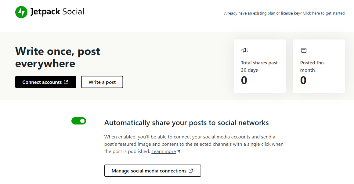Molti plugin di condivisione social sono appesantiti da codice non necessario. La soluzione è utilizzare uno strumento leggero come Jetpack Social.