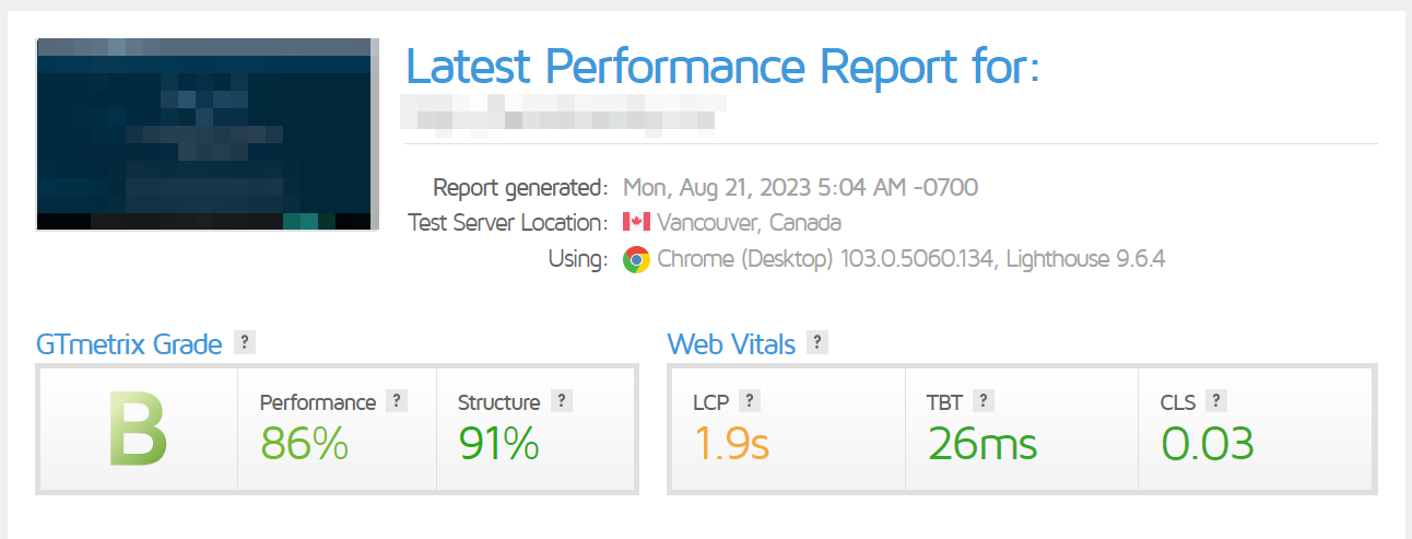 GTMetrix combina i risultati di altri due strumenti di test di velocità: YSlow e Google PageSpeed Insights.