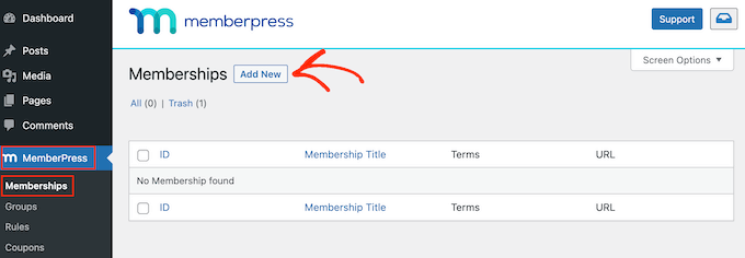 멤버십 만들기 Adding a new membership subscription to WordPress