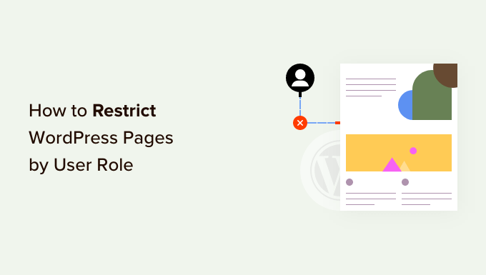 사용자 역할로 콘텐츠 제한 How to restrict WordPress pages by user role