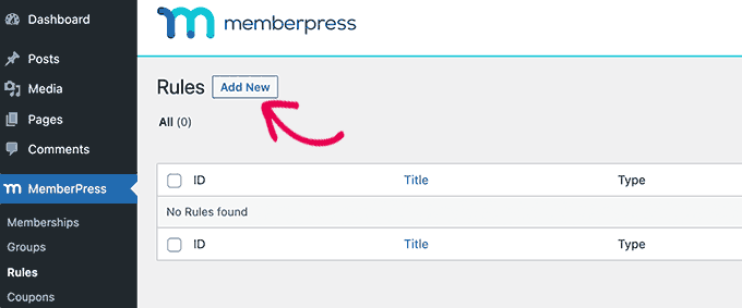 WordPress 멤버십 사이트에 새 규칙 추가 Adding a new rule to your WordPress membership site