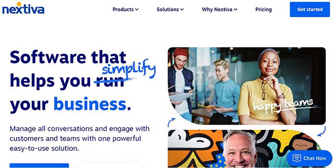Nextiva ウェブサイト Nextiva website