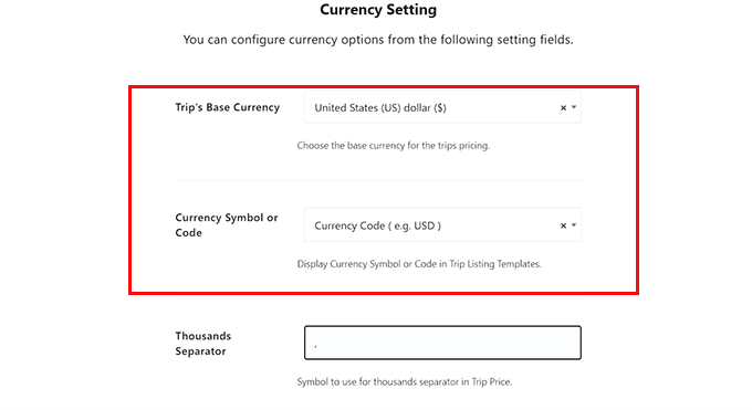 WP Travel Engine で通貨設定を構成する Configure currency settings in WP Travel Engine