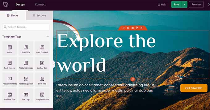 SeedProd の旅行テーマを編集する Edit SeedProd's travel theme