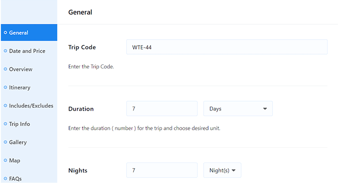 旅行期間を追加する Add trip duration