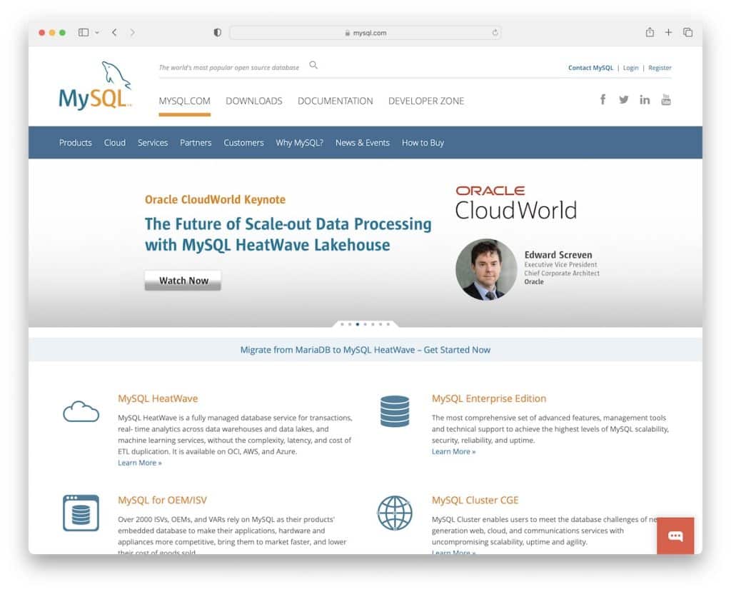 software de base de datos de código abierto mysql