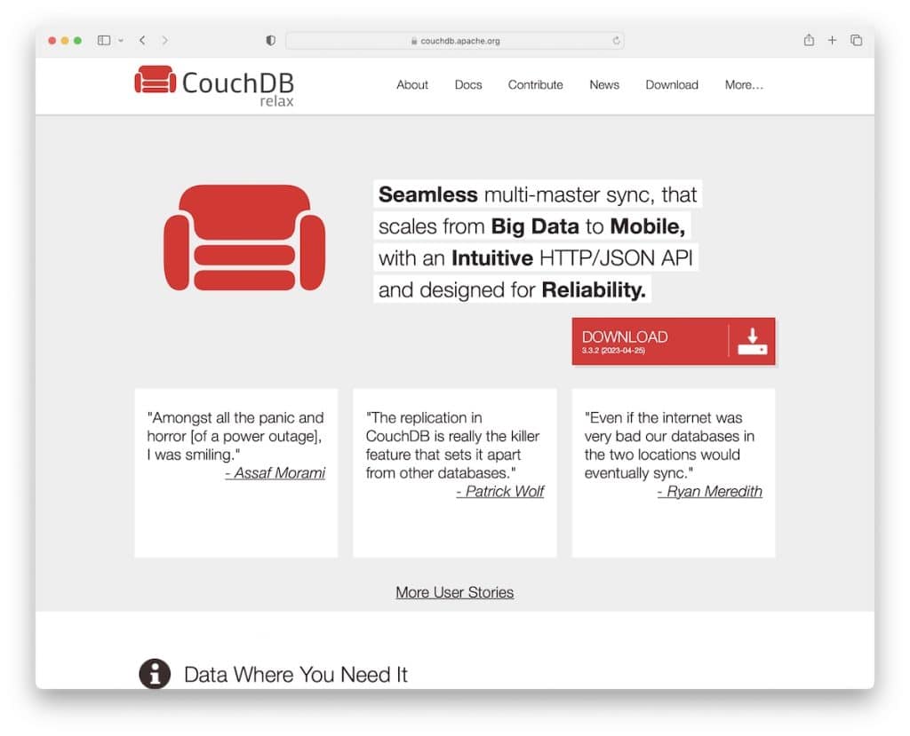 software de base de datos de código abierto CouchDB