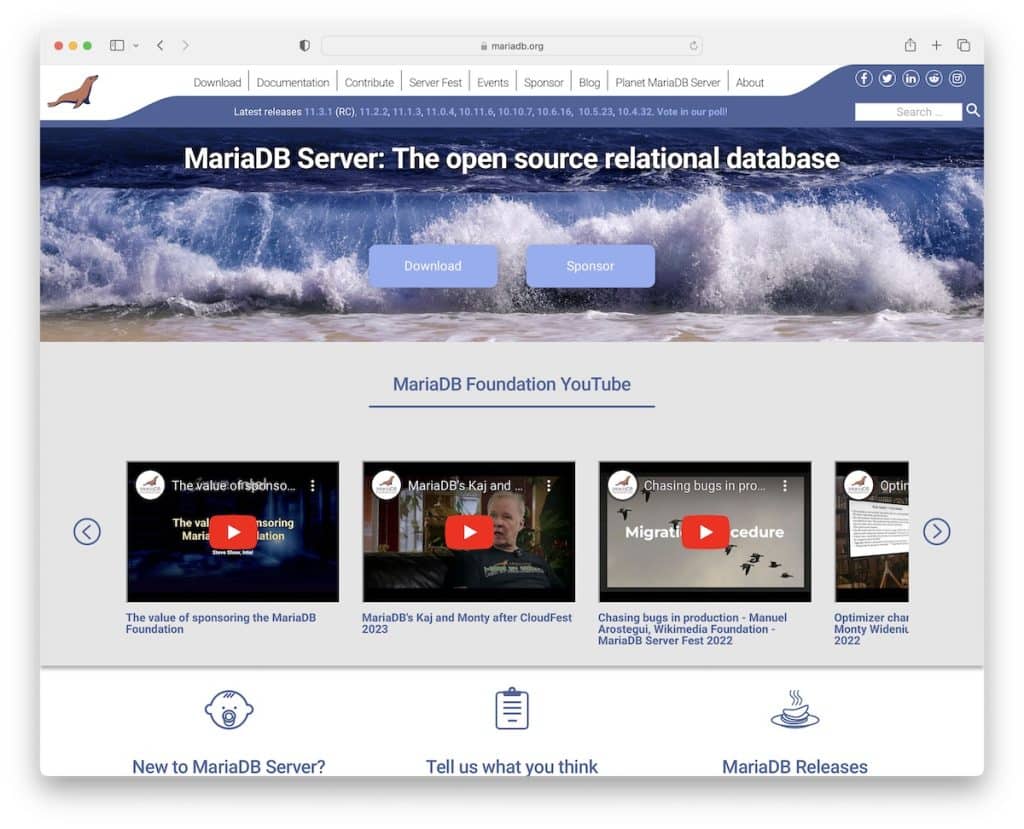 software de base de datos de código abierto mariadb