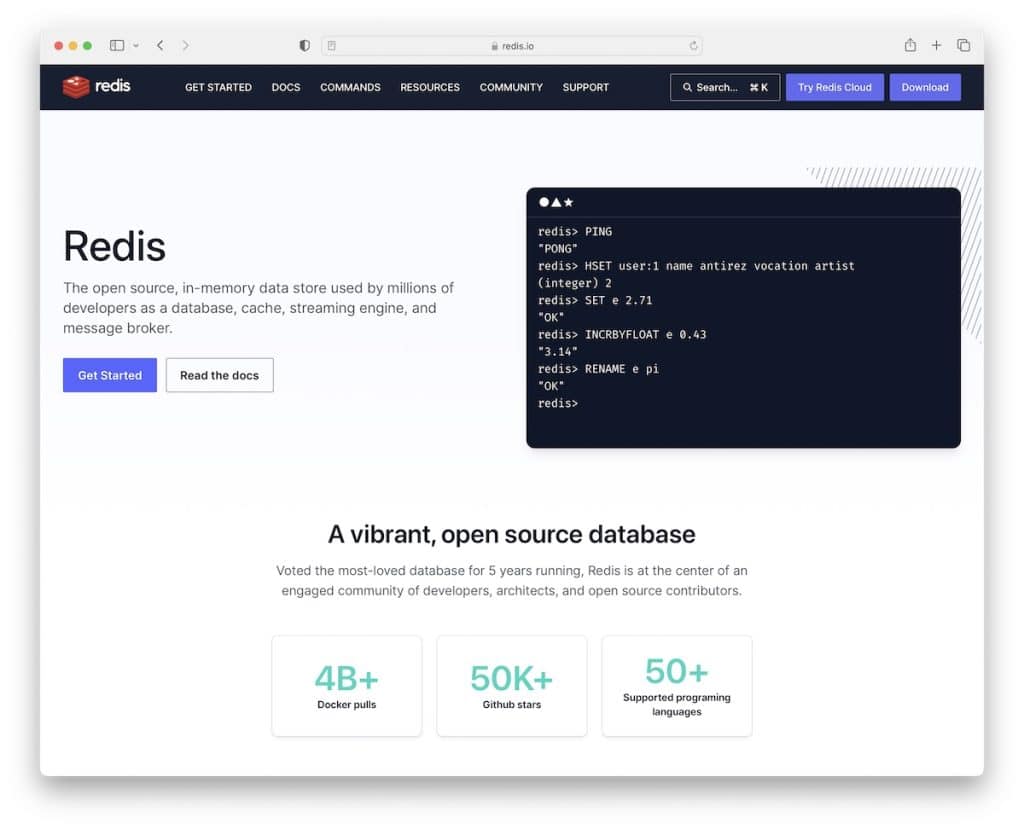 software de base de datos de código abierto redis