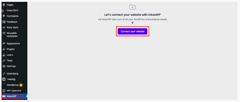 Connect the InboxWP plugin to your website