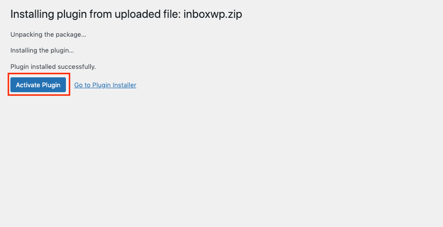 Faceți cunoștință cu InboxWP: Preluați controlul asupra livrării de e-mailuri tranzacționale WordPress cu Perfection 6 Activate the plugin