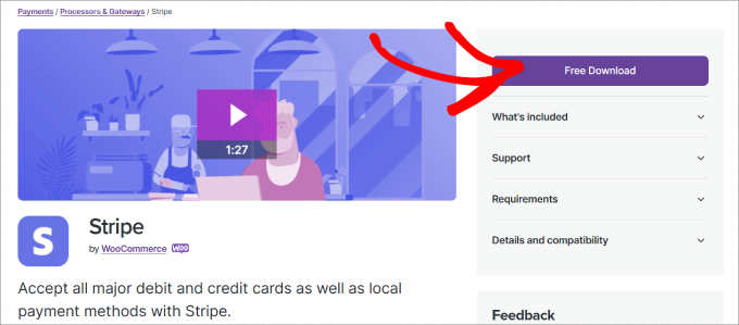 ดาวน์โหลดฟรี Stripe โดย WooCommerce Stripe by WooCommerce free download