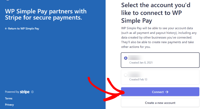 เชื่อมต่อ Stripe กับ WP Simple Pay Connect Stripe to WP Simple Pay