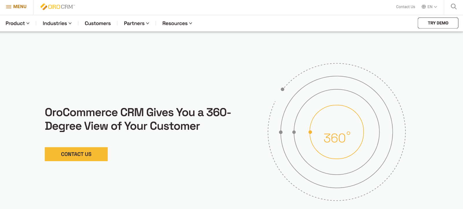 หน้าแรกของ OroCommerce