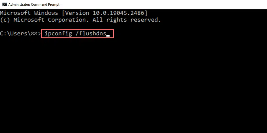 「DNSサーバーが応答しません」エラーを修正する方法? (12 の方法) 12 Command prompt to flush dns