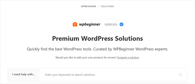 مركز حلول WPBeginner WPBeginner Solution Center