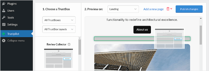 إضافة عنصر واجهة المستخدم Trustpilot TrustBox في WordPress Adding a Trustpilot TrustBox widget in WordPress