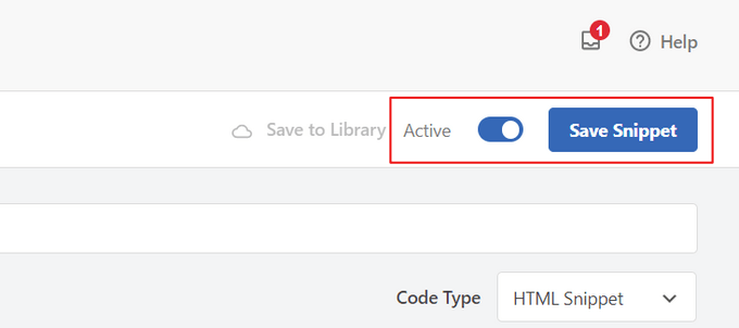 تفعيل وحفظ رمز الإعلان في البرنامج المساعد WPCode Activate and save ad code in WPCode plugin