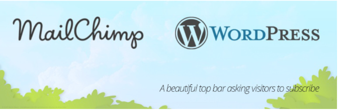 Barra superior do MailChimp MailChimp top bar