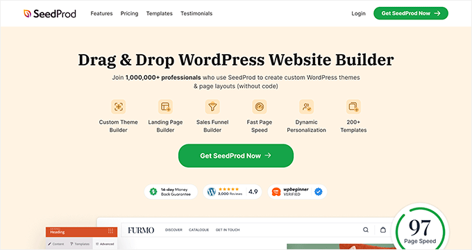 Construtor de sites WordPress SeedProd SeedProd WordPress Website Builder