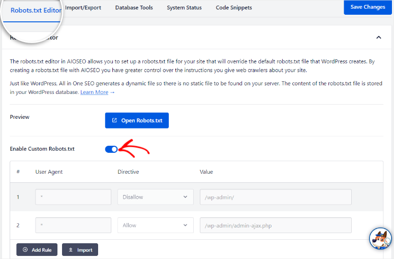 robots-txt-editing-aioseo - IsItWP - Detector de temas de WordPress gratuito robots txt editing aioseo