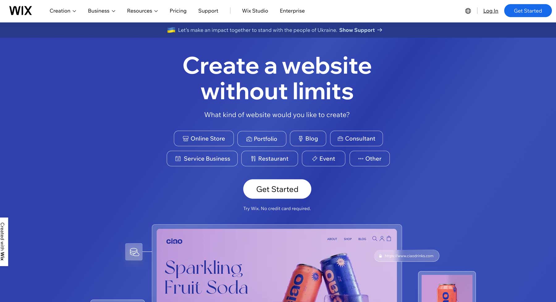Costruttore di siti web gratuito Wix