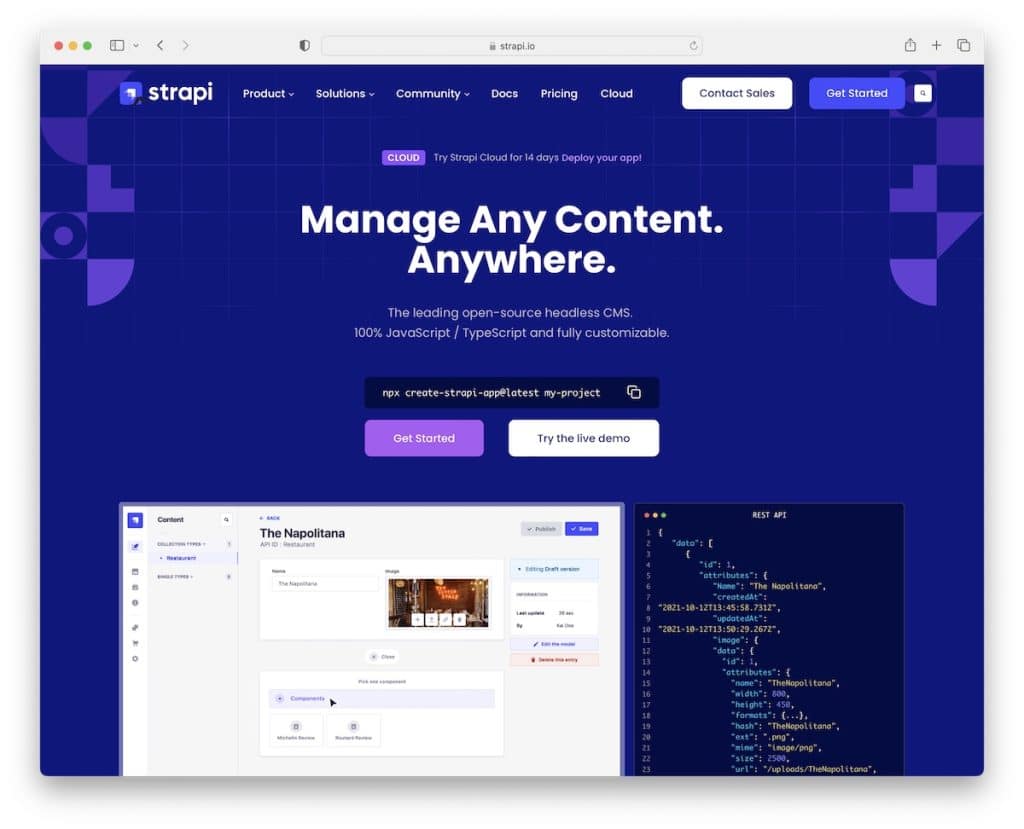 strapi cms per nextjs