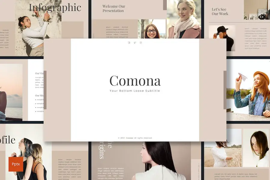 Comona - Zarif Powerpoint Şablonu -