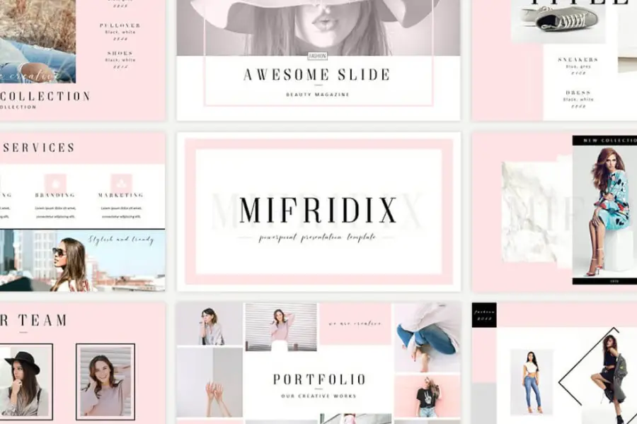 Mifridix Ücretsiz Moda Powerpoint Şablonu -