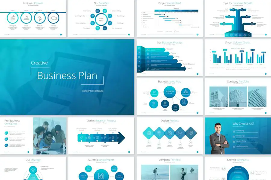 Modello PowerPoint per piano aziendale -