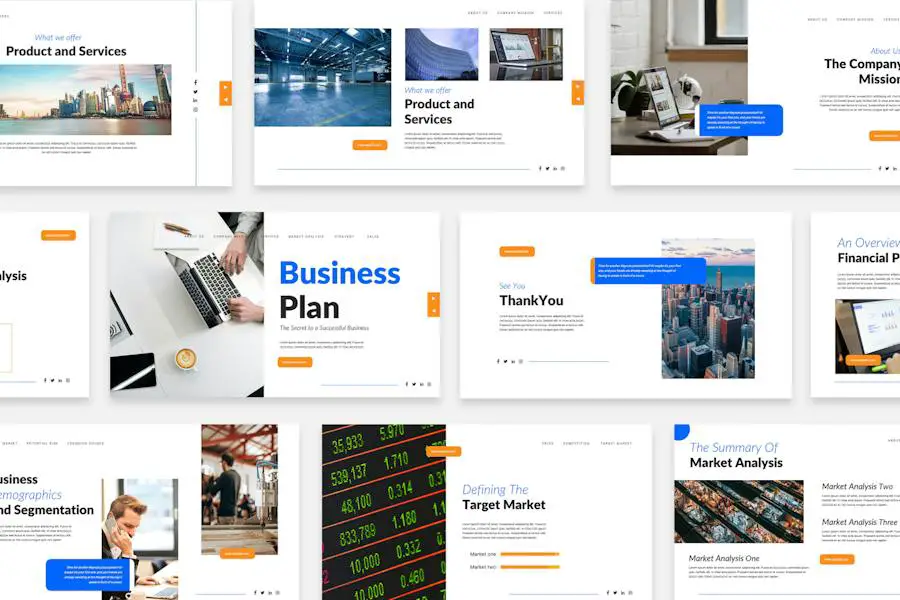 Modello PowerPoint per piano aziendale -