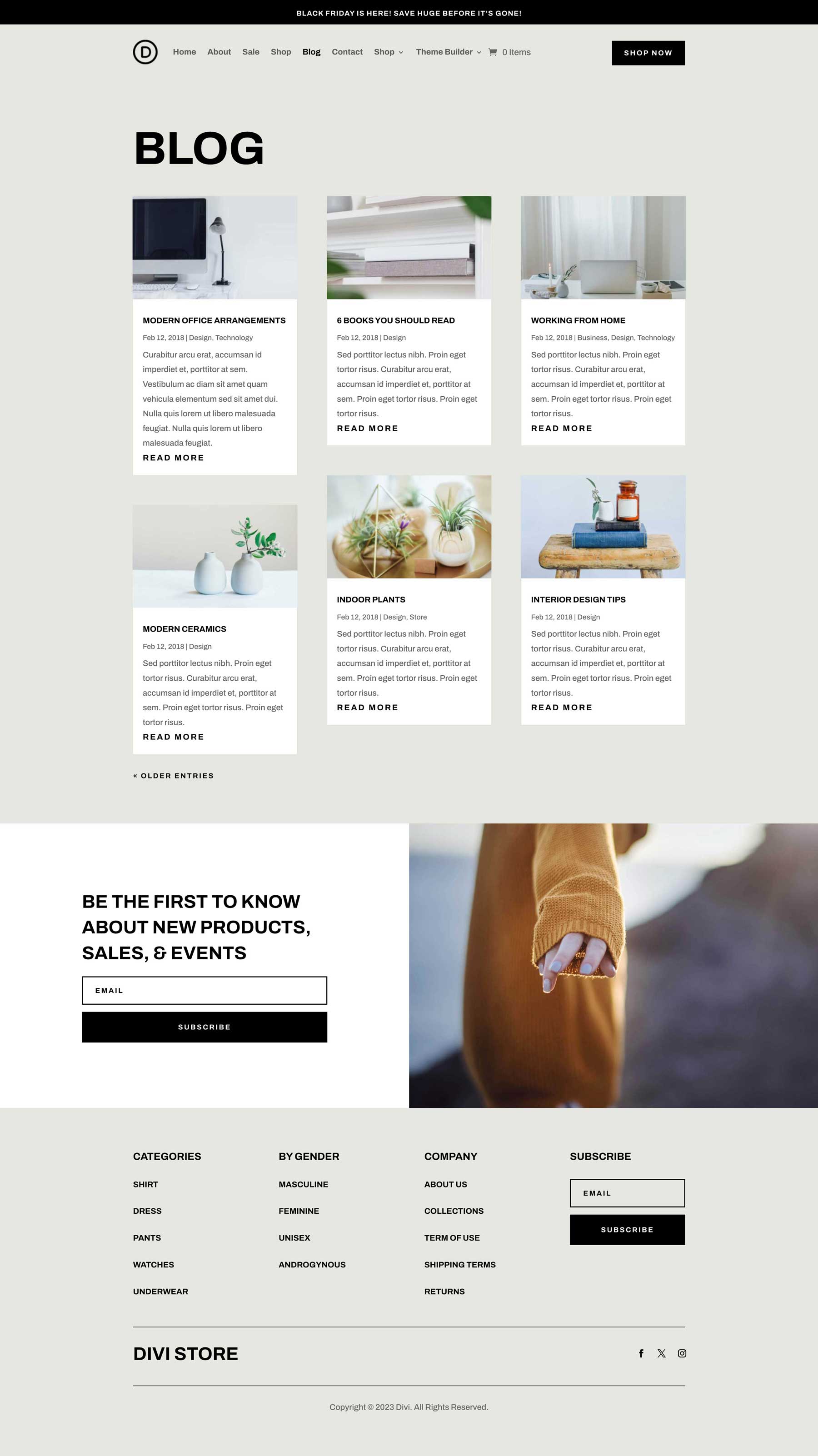 Pacote de site da loja Cyber ​​​​Monday 2023