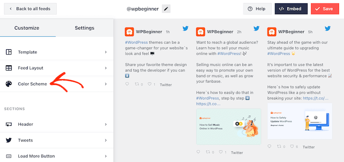 Alterando o esquema de cores para combinar com o seu tema WordPress Changing the color scheme to match your WordPress theme