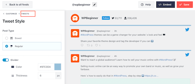 Adicionando estilos diferentes aos botões de retuíte do Twitter Adding different styles to Twitter retweet buttons