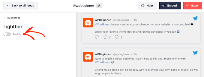 Desativando o recurso lightbox em seu site WordPress Disabling the lightbox feature on your WordPress website
