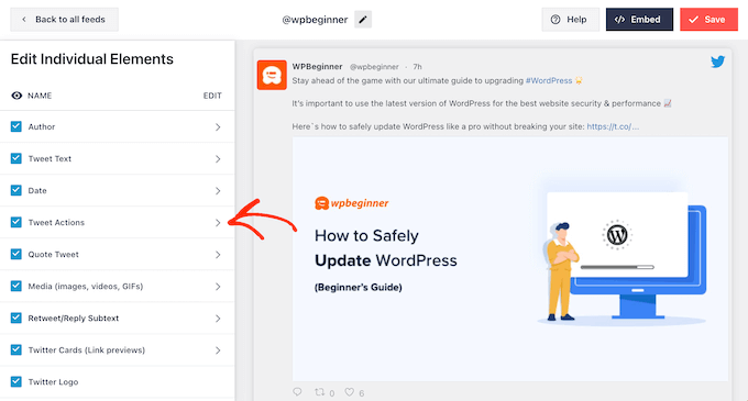 Personalizando o botão de retuíte em um feed do Twitter Customizing the retweet button in a Twitter feed